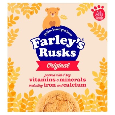 Farleys Rusks Original Biscuits 300g with 7 key vitamins and minerals ( 300g x2)