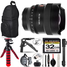Sony FE 14mm f/1.8 GM Lens Tripod  Backpack - 32GB Kit