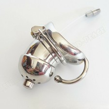 Male Stainless Steel Chastity Device Restraint Chastity Cage Ring Tube Lock