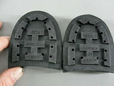 SOLID BLOCK NYLON CORDED REPLACEMENT SHOE REPAIR 👞 HEEL 9/10 OIL RESISTANT BLAK