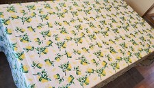 Tablecloth Lemon Print 95 x 60 Picnic Table Cloth Picnic Spring Decor