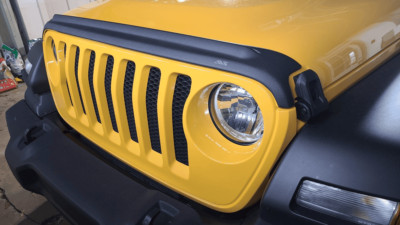 Matte BLK AeroSkin II Hood Protector Bug Shield for 19-2024 Jeep Wrangler JL JT