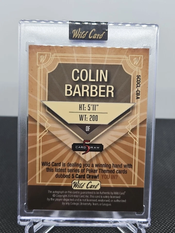 2024 Wild Card - Colin Barber Autograph /4 - Image 2 of 3