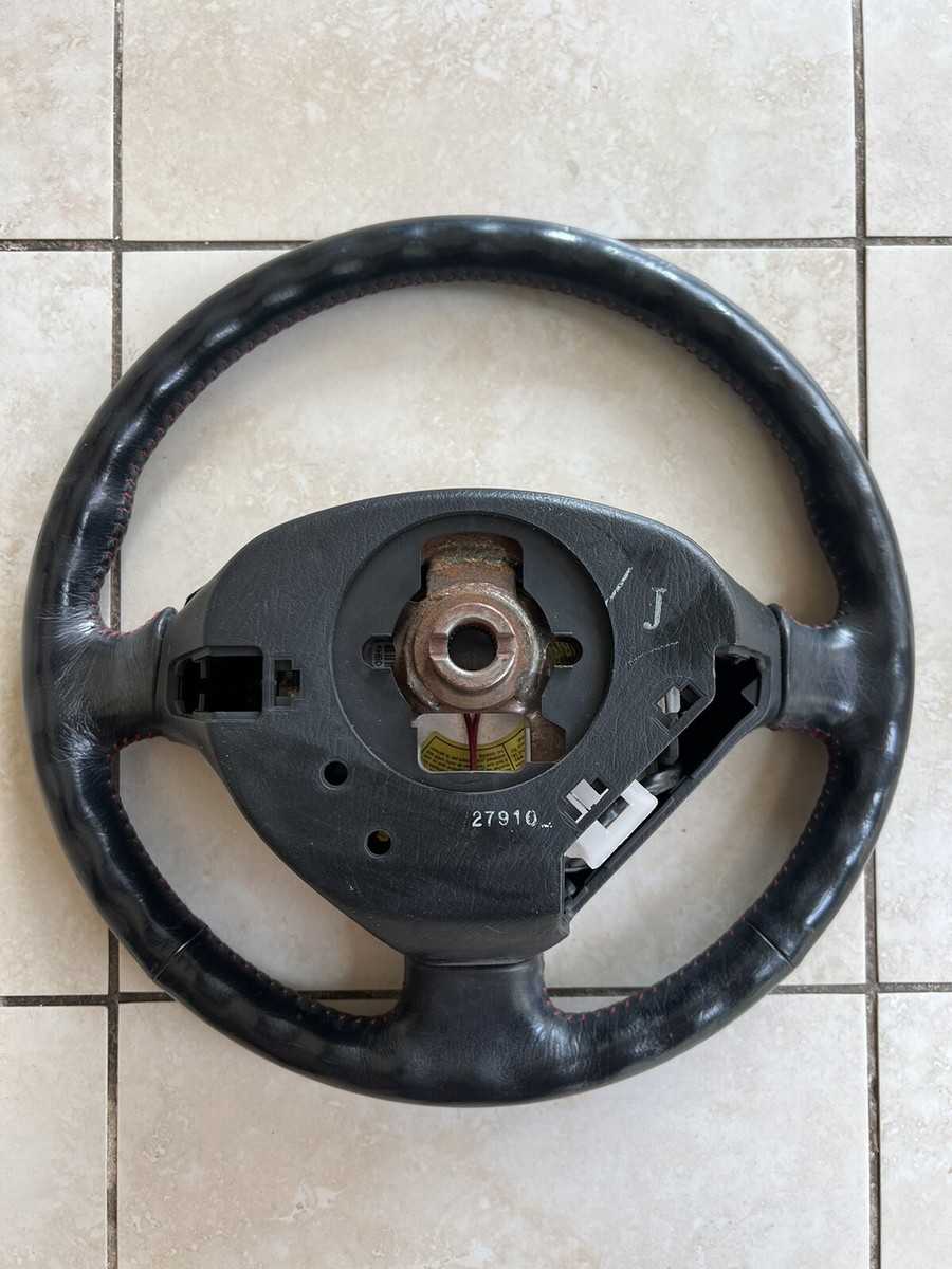 HONDA OEM Type S 3 Spoke Steering Wheel Leather Red Stitch JDM | eBay