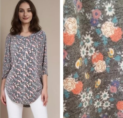 MODCLOTH FREELOADER SOFT FLORAL STRETCH TOP SZ XL