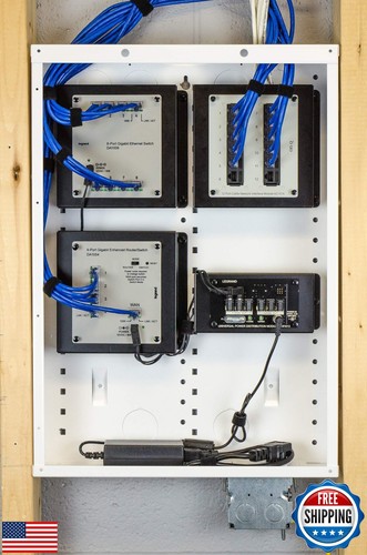 Legrand - OnQ 8 Port Cat 5e Network Interface Module, RJ45 Network Switch, Hi - Picture 2 of 5