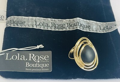 Lola Rose Boutique Milo Ring schwarz Achat Größe N - neu - Verkaufspreis