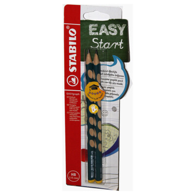 STABILO EASYgraph S Handwriting Pencil - Left Handed Version, HB, Petrol Color, Ergonomic Tripod Grip - View #3