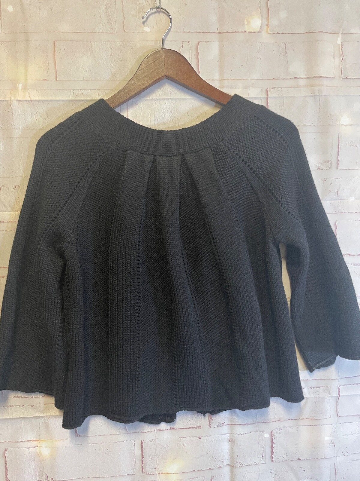 Nine West, Black Cape Sweater,!button Closure, Women's Medium Top eBay