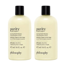 Philosophy Purity Made Simple One Step Facial Cleanser All Skin Type 16Oz 2-Pack
