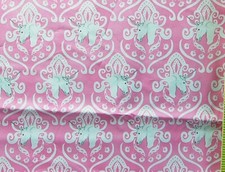 Unicorn "Fantasia" pink/white cotton fabric - sold by the HALF YARD