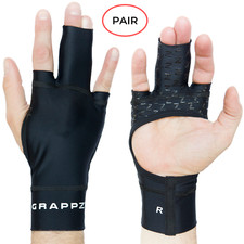 Grappz Middle Finger Tape Alternative & Splint, Sports / BJJ Compression Gloves