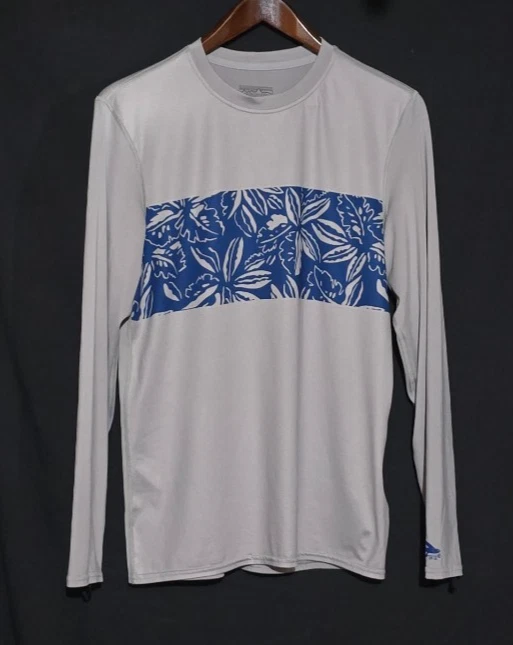 Patagonia #86170 Men's Long-Sleeved RØ Sun Tee - Gray Blue Floral - Sz S*