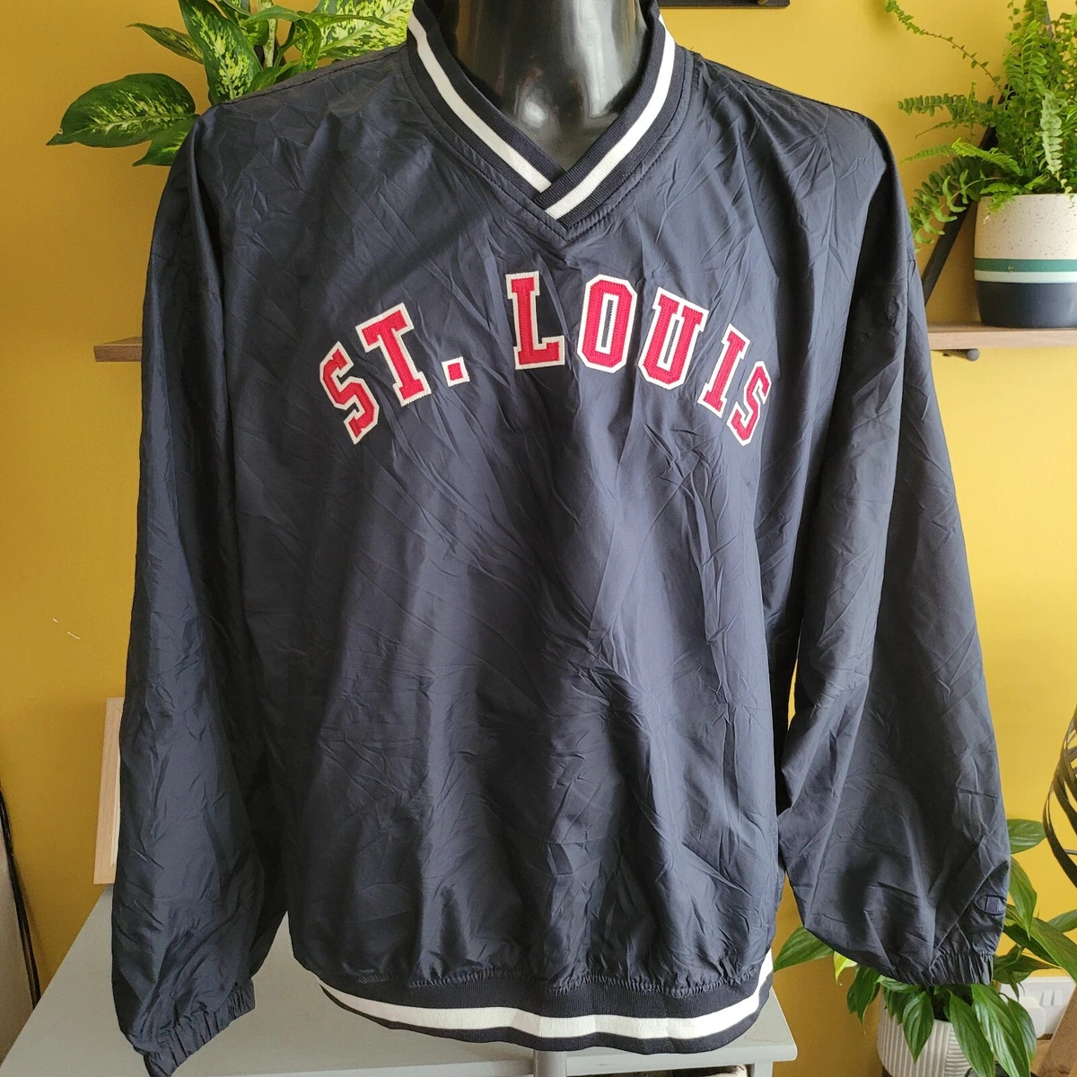 Champion Pullover Windbreaker St. Louis Cardinals side zip Men s L