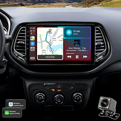 For Jeep Compass 2017-2019 10'' Android 15 Car Stereo Radio Carplay GPS Nav 2 DIN