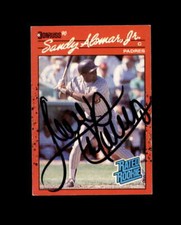 Sandy Alomar Jr Signed 1990 Donruss San Diego Padres Autograph
