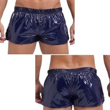 DE Kurze Herrenshorts Glänzend Wetlook Boxershorts Sexy Unterhosen Clubwear