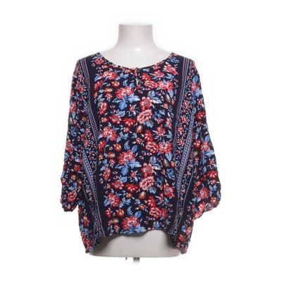 My Own, Bluse, Größe: 50, Blau/Rot/Mehrfarbig, Viskose, Blumen, Damen #p5u