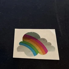 Vintage 80’s HAMBLY Foil Rainbow CLOUD  Sticker