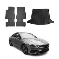 FußMatten & Kofferraumwanne Set FüR Mercedes Cla C118 2019-2026 Gummi Schwarz 5X
