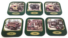 Six Assorted Coca Cola Coasters in Box Metal with Felt backs