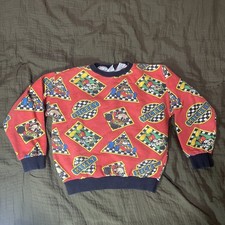 Mickey Mouse 80  s Racing Sweatshirt Kids 5/6 100 Cotton Disney