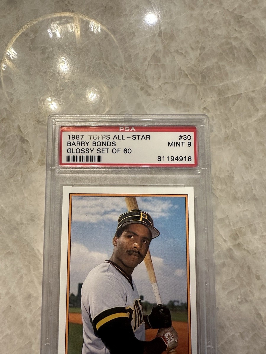 1987 Topps All-Star Glossy #30 Barry Bonds RC Rookie PSA 9 MINT