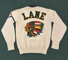 Vintage 50s Lane Tech High School Chicago Letter Sweater Letterman Large 42