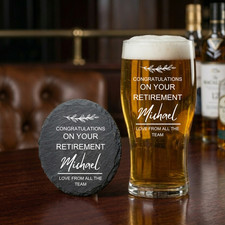 Retirement Pint Glass Gift Officially Retired Beer Glass Leaving Present