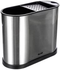 IBILI Prisma Stainless Steel & Plastic Rectangular Utensil Holder, 22x18 cm