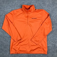 The North Face Quarter Zip Pullover Mens XL Orange Stretch Fleece Athletic