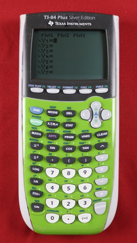 Texas Instruments TI-84 Plus Silver Edition Graphing Calculator - Green Gray - Picture 3 of 16
