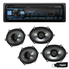 Alpine UTE-73BT Bluetooth Receiver No CD Kicker 43CSC684 6x8" 5x7" Speakers