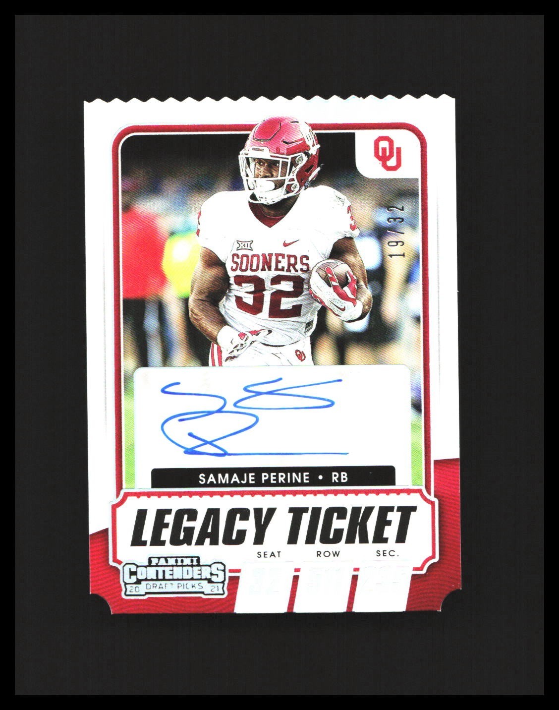 Samaje Perine Panini Prizm Rookie Autographs #SP Base