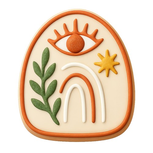 Natural Boho Cookie Cutter & Stamp, Fondant & Clay - 4x3.5 - Afbeelding 5 van 5