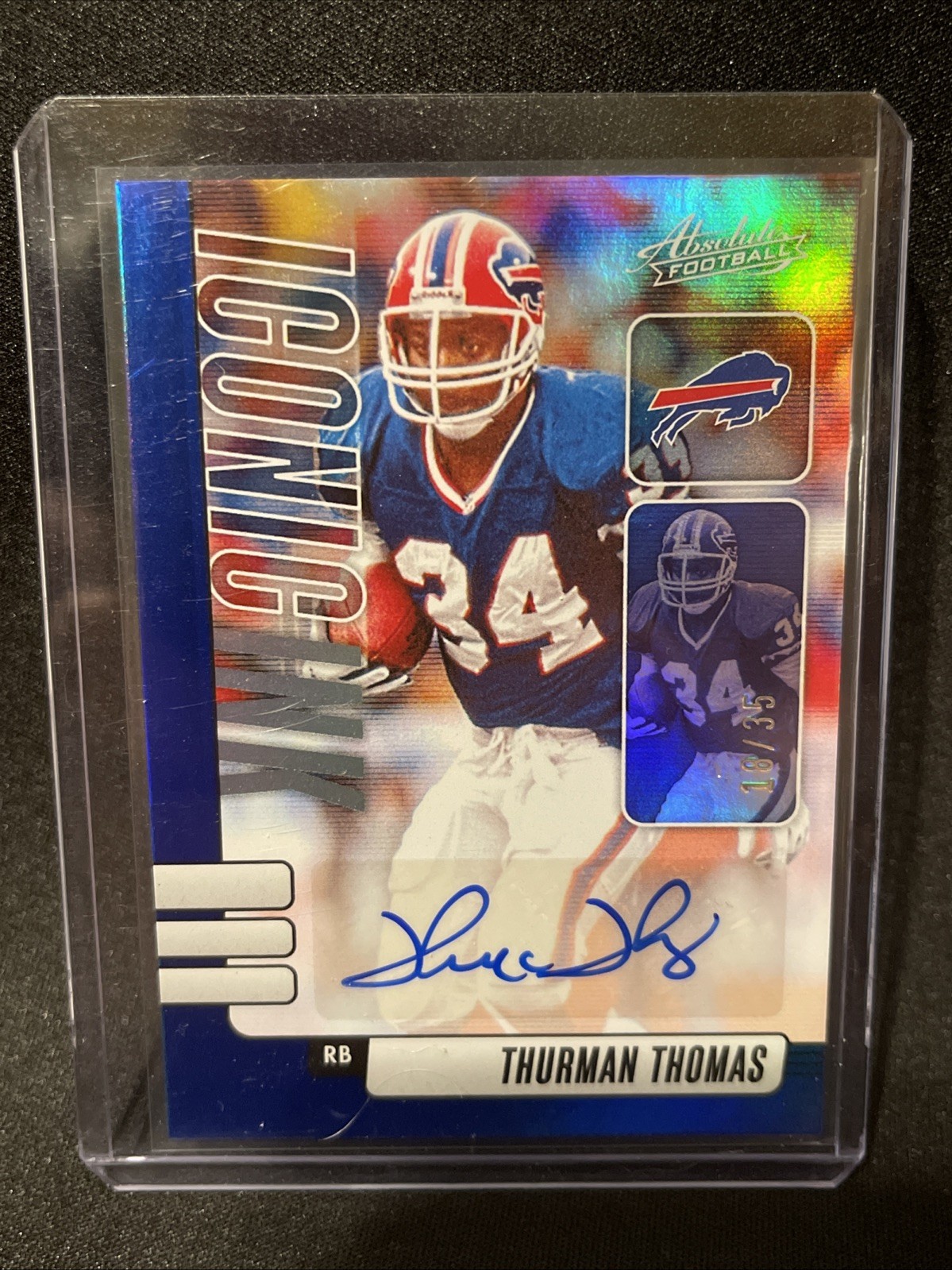 2024 Panini Absolute #II-TTS Thurman Thomas Iconic Ink Blue #/35