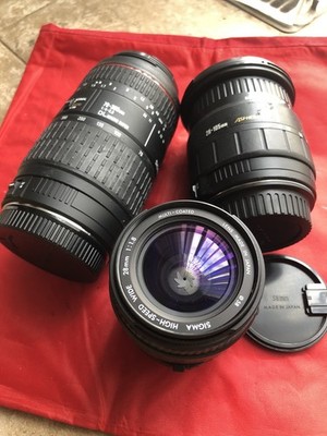 Canon EF Sigma 28mm 1.8 Sigma 28-105mm And 70-300mm As Is