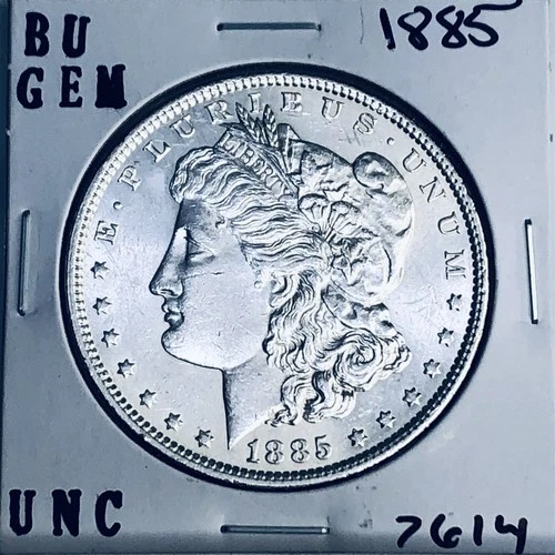 1885 BU GEM MORGAN SILVER DOLLAR UNC MS+++ U.S. MINT RARE COIN 7614
