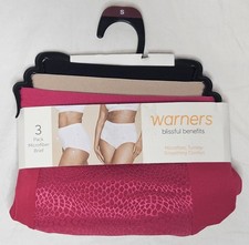 Warners Blissful Benefits Microfiber Tummy Smoothing Brief 3 Pack Small 5 