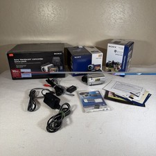 Sony Handycam DCR-SR45 Camcorder Battery, Manual, CD, in Box-Tested