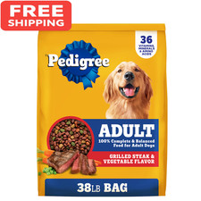 Pedigree Complete Nutrition Adult Steak & Vegetable Flavor Dry Dog Food, 38 lb 0.61 per pound