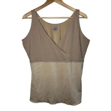 Spanx Hide & Sleek Criss Cross Shapewear Cami Tank Top Tan Nude Beige Size 2X