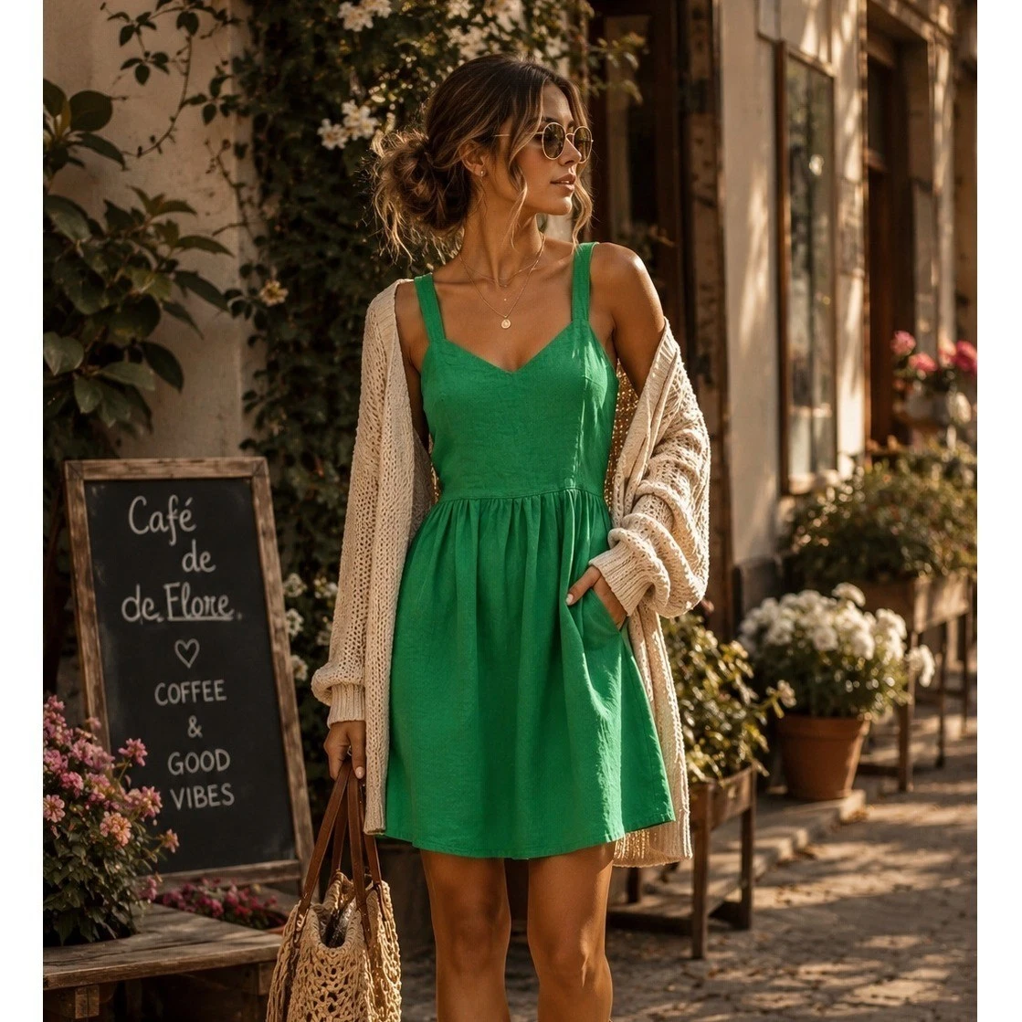 cynthia rowley green linen dress Short Solid Dresses for Women for sale SCH006193