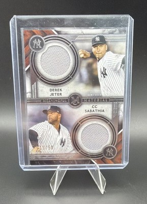 2022 Topps Museum Collection - DUAL GAME USED JERSEY  Derek Jeter, C.C. Sabathia