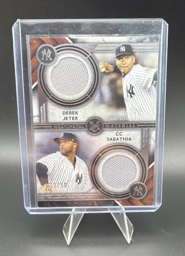 2022 Topps Museum Collection - DUAL GAME USED JERSEY  Derek Jeter, C.C. Sabathia