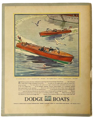 1930 ADS DODGE BOATS, MARMON CAR FORTUNE MAGAZINE BACK 14x11 ART DECO CARD STOCK