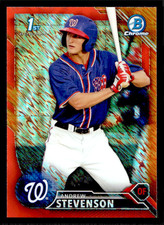 2016 Bowman Chrome Prospects Andrew Stevenson Orange Shimmer Refractor #BCP180