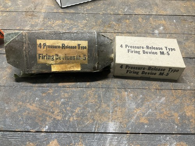 #ad #ad Lot Of 4 M 5 Pressure Release Type Firing Device M 5 WWII Inert With Box Wrap $495.00