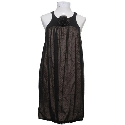 Zara Basic, Kleid, Größe: M, Schwarz/Beige, Acetat/Polyester/Seide #a8g