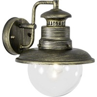 Brilliant Artu AußEn Wand Leuchte Laterne Retro HäNgend Schwarz Gold E27 IP44
